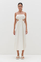 Artie Cut Out Midaxi Dress - Cream