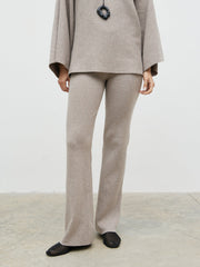 Aurelie Knit Trousers - Dark Taupe