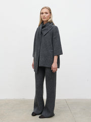 Beautrix Knit Straight Leg Trousers - Charcoal