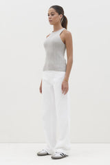 Billie Ribbed Racer Crop Top -