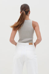 Billie Ribbed Racer Crop Top -