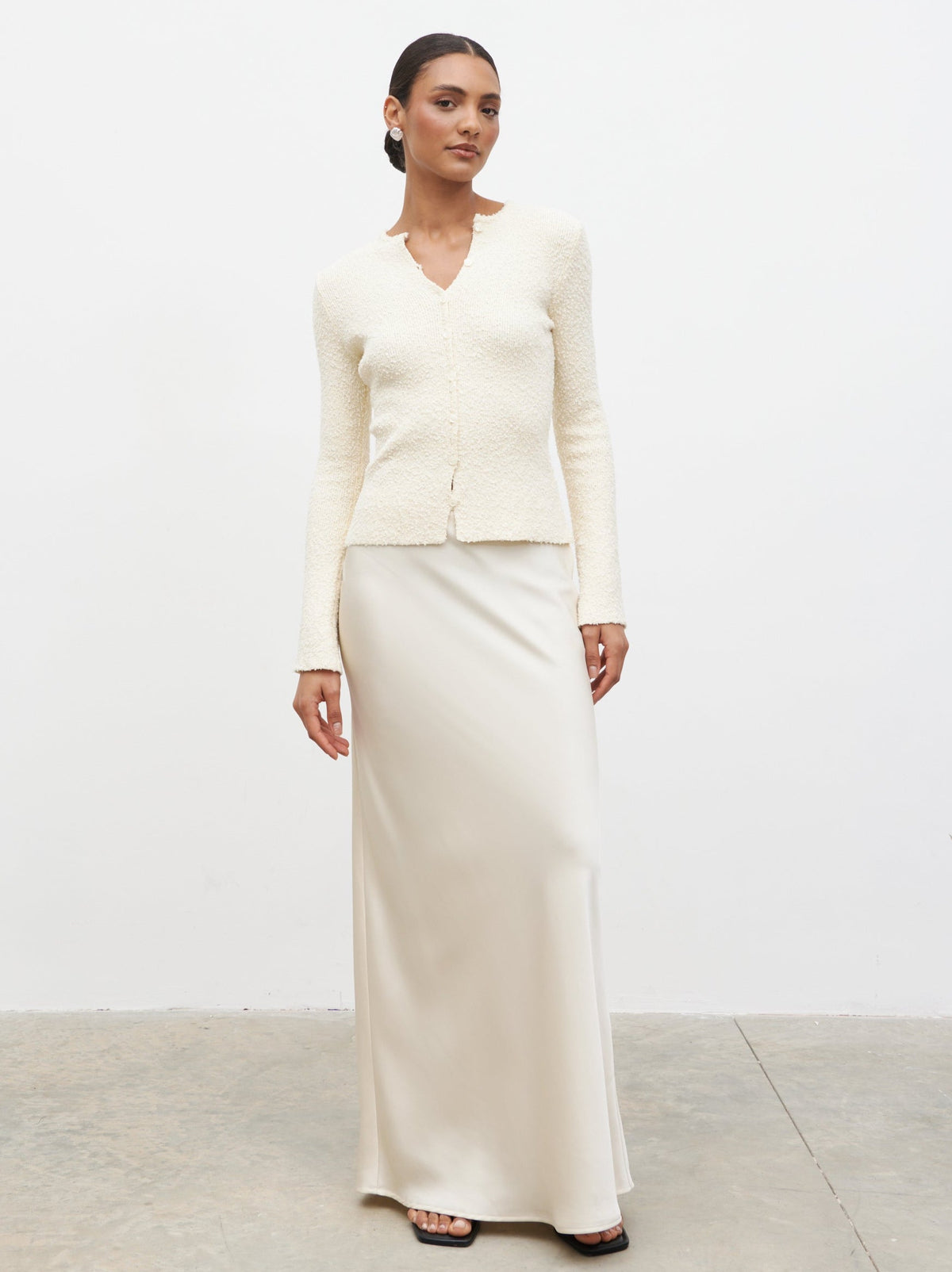 Breya Maxi Skirt - Oyster