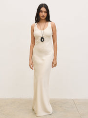 Breya Sleeveless Slip Maxi Dress - Oyster