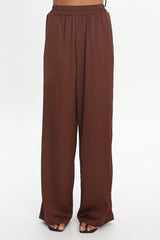 Danita Elastic Waist Pants Chocolate