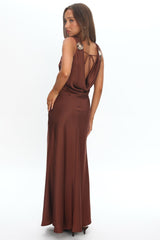 Effie Cowl Back Maxi Dress Cocoa