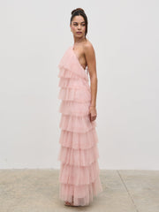 Carri Tulle Maxi Dress - Peony Pink