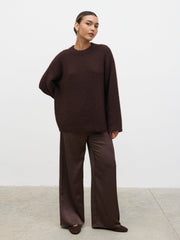 Cece Fluffy Jumper - Chocolate