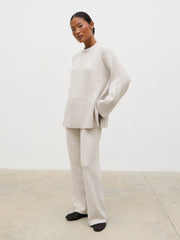 Chelsea Seam Detail Knit Jumper - Beige