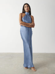 Chloé Scarf Maxi Dress - Powder Blue