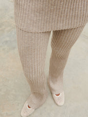 Dionne Knit Trousers - Taupe Marl