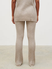Dionne Knit Trousers - Taupe Marl