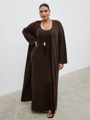 Dora Maxi Dress Curve - Chocolate Brown