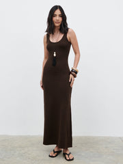 Dora Maxi Dress - Chocolate Brown
