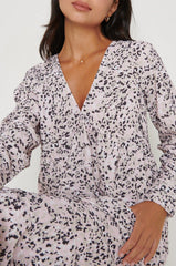 Dotty Day Dress - Pink Leopard