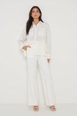 Drew Crinkle Shirt - White