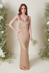 Esmee Maxi Bridesmaid Dress - Matte Mocha