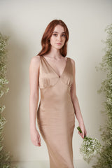 Esmee Maxi Bridesmaid Dress - Matte Mocha