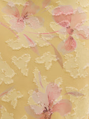 Eden Scarf Jacquard Printed Maxi Dress - Lemon Blush Floral
