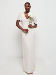 Edie Chiffon Maxi Bridesmaids Dress - Champagne