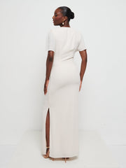 Edie Chiffon Maxi Bridesmaids Dress - Champagne