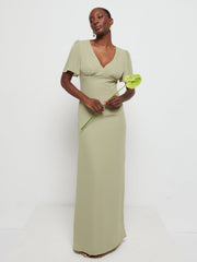 Edie Chiffon Maxi Bridesmaids Dress - Olive