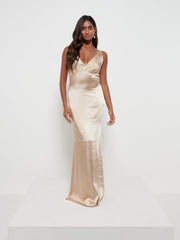 Esmee Maxi Bridesmaid Dress - Matte Bronze