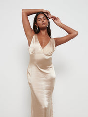 Esmee Maxi Bridesmaid Dress - Matte Bronze
