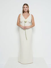 Esmee Crepe Maxi Bridesmaid Dress - Champagne
