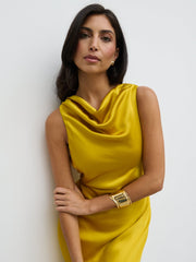Everlee Cowl Maxi Dress - Saffron