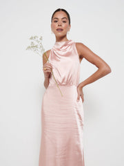 Farrah Maxi Bridesmaid Dress - Matte True Blush