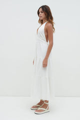 Gabrielle Halterneck Midaxi Dress - White