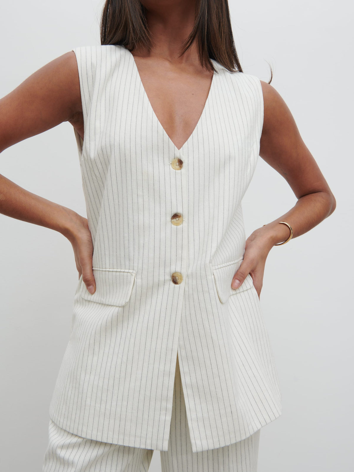 Harlee Waistcoat - Pinstripe