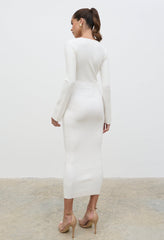 Jacklin Wrap Midaxi Dress - Cream