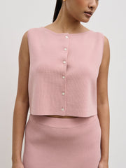 Jasmin Knit Waistcoat - Pink