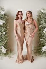 Keisha Maxi Bridesmaid Dress - Matte Mocha