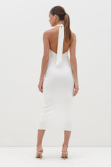 Kate Knot Midaxi Knit Dress - Cream