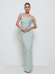 Kehlani Twist Cami Bridesmaid Dress - Sage