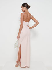 Keisha Cowl Neck Maxi Bridesmaid Dress - Blush
