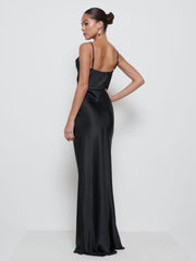 Keisha Maxi Bridesmaid Dress - Matte Black