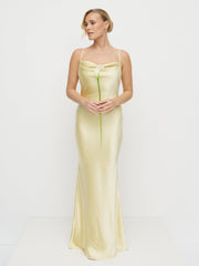 Keisha Maxi Bridesmaid Dress - Lemon