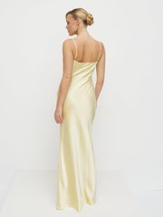 Keisha Maxi Bridesmaid Dress - Lemon