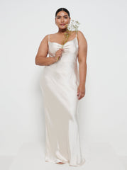 Keisha Maxi Bridesmaid Dress Curve - Matte Champagne