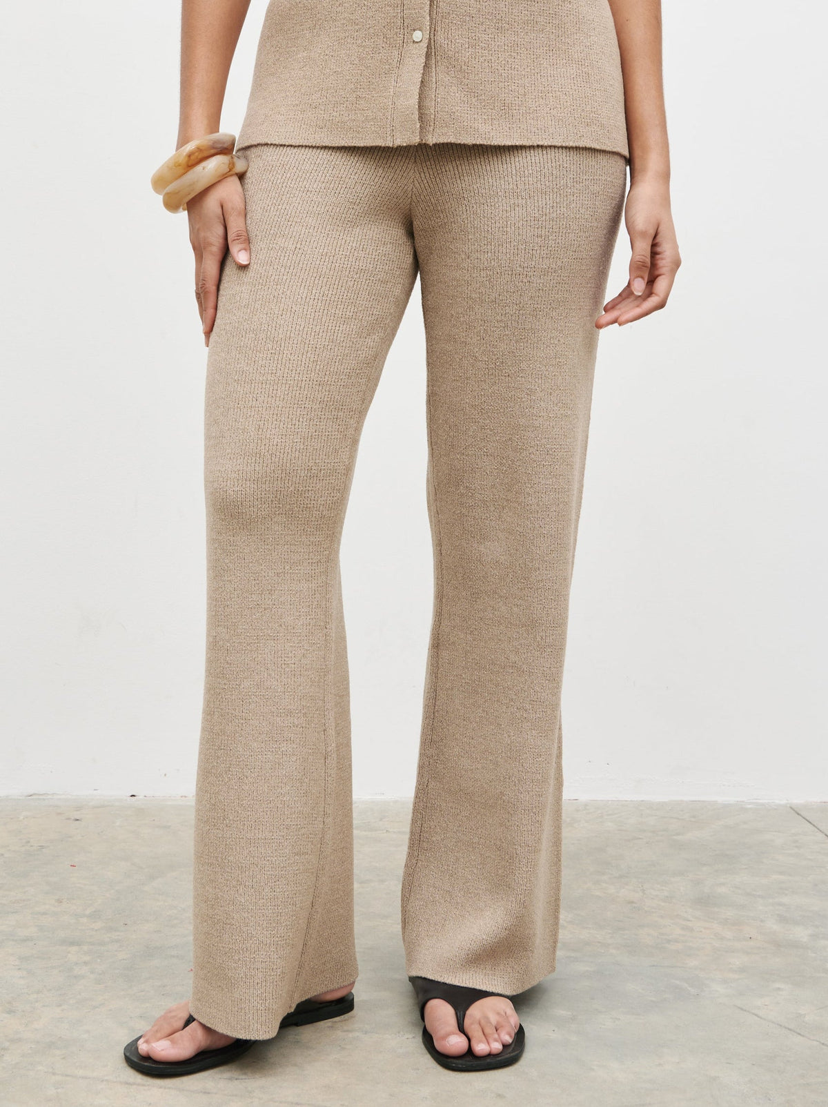 Kourtney Knit Trousers - Taupe