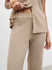 Kourtney Knit Trousers - Taupe