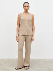 Kourtney Knit Trousers - Taupe