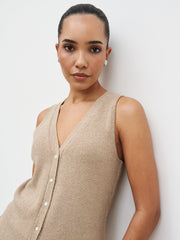 Kourtney Knit Waistcoat - Taupe