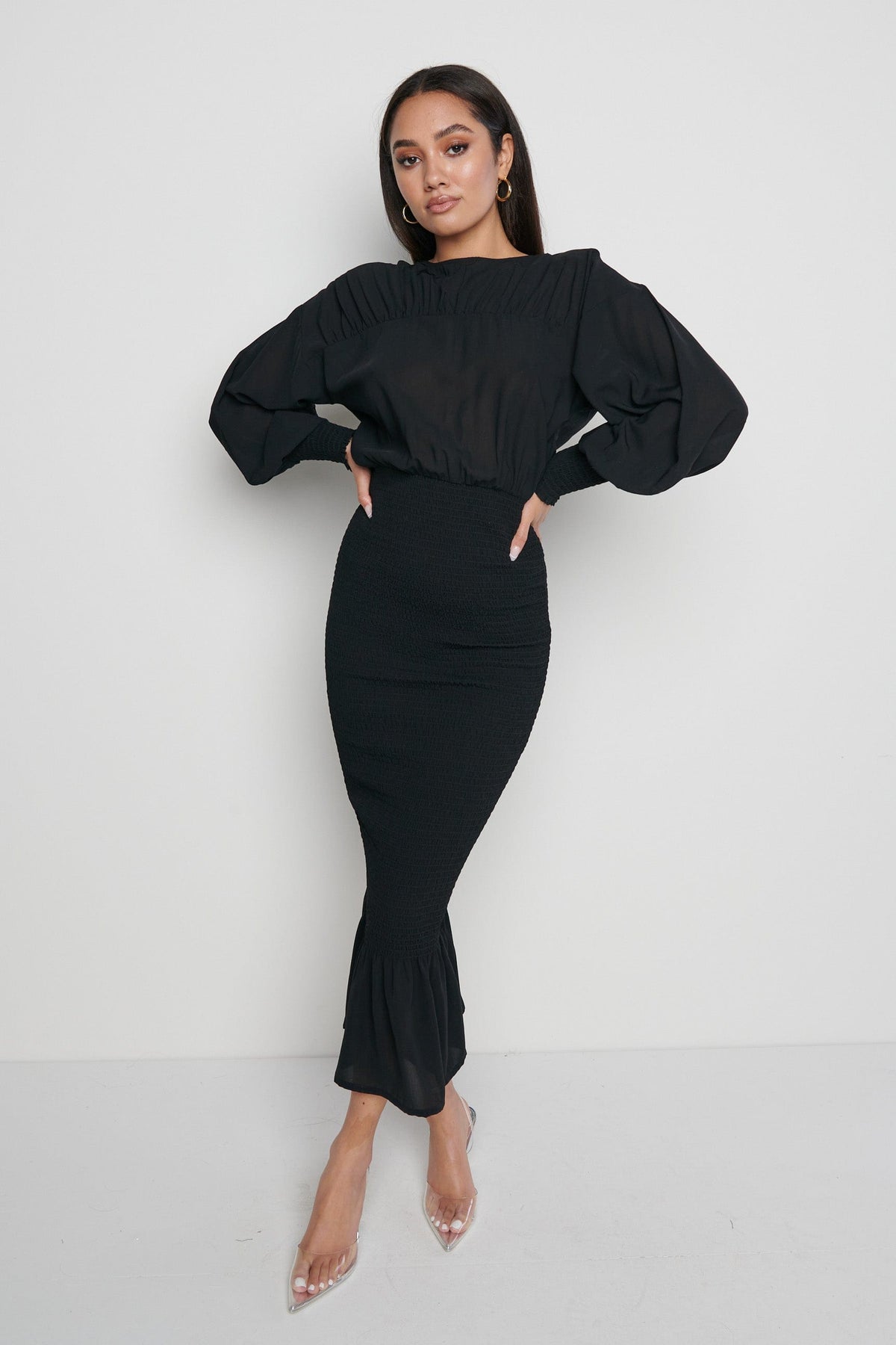 Lucille Midaxi Dress- Black