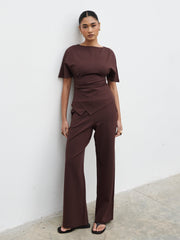 Marni Straight Leg Jersey Trousers - Brown