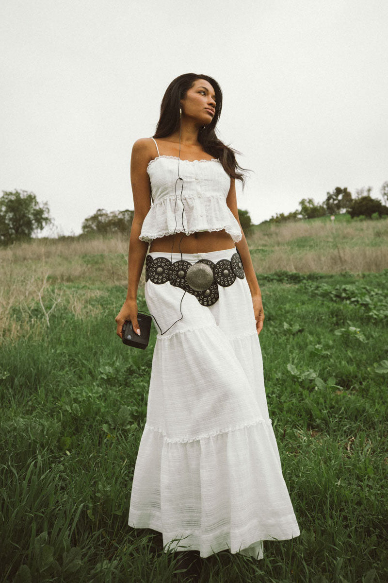 Miley Button Up Peplum Top