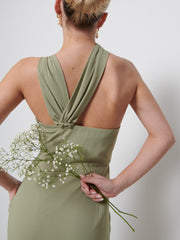 Milly Chiffon Bridesmaid Dress - Olive